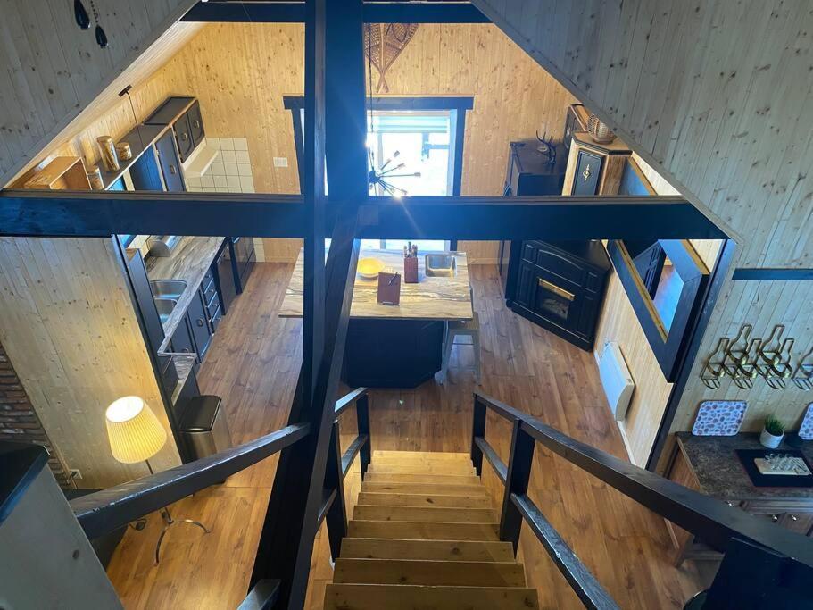 Le Jazz- Chalet Rustique/Chic Avec Spa Notre-Dame-Des-Bois Exterior photo